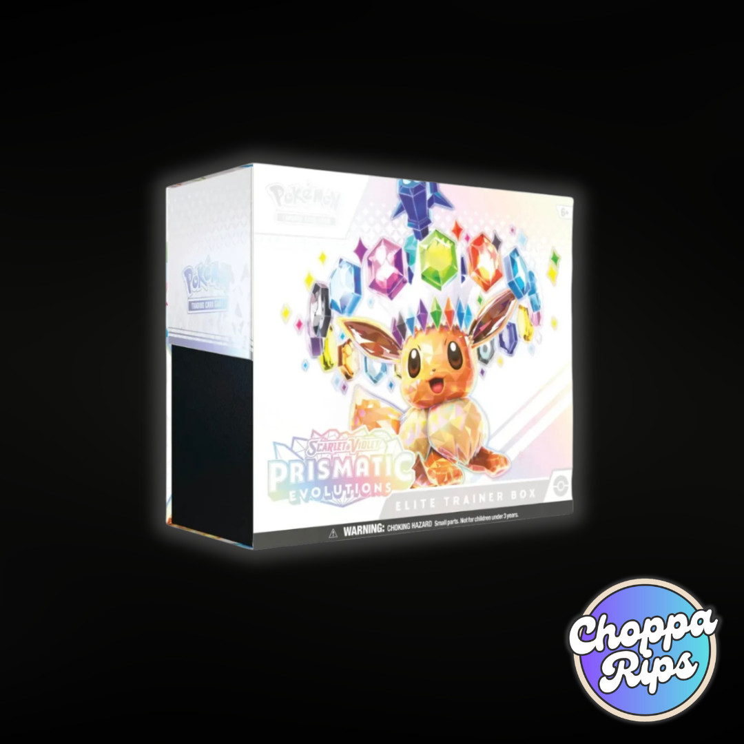 Pokémon Scarlet & Violet Prismatic Evolutions Elite Trainer Box (Live Rip’N’Ship)