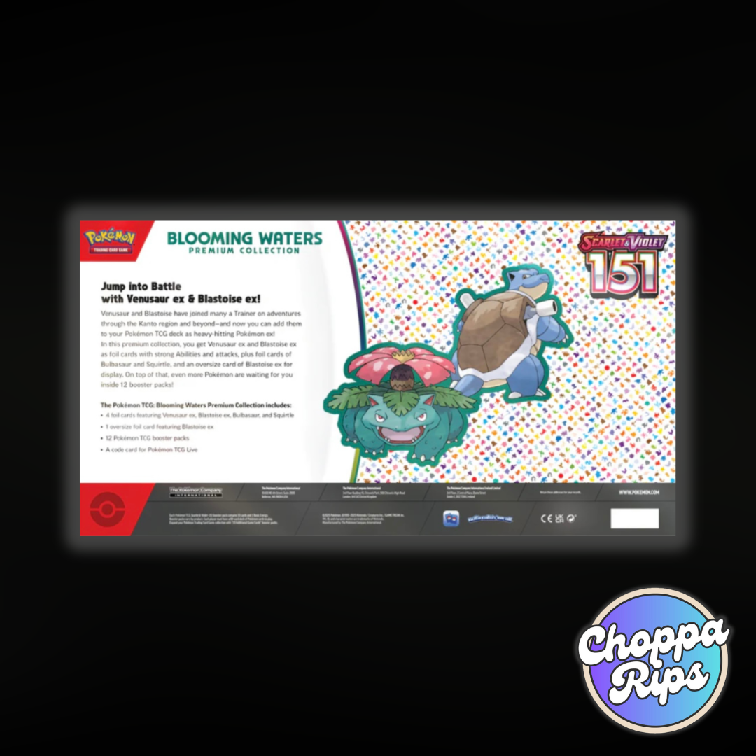 Pokémon 151 Blooming Waters Premium Collection (Live Rip’N’Ship)