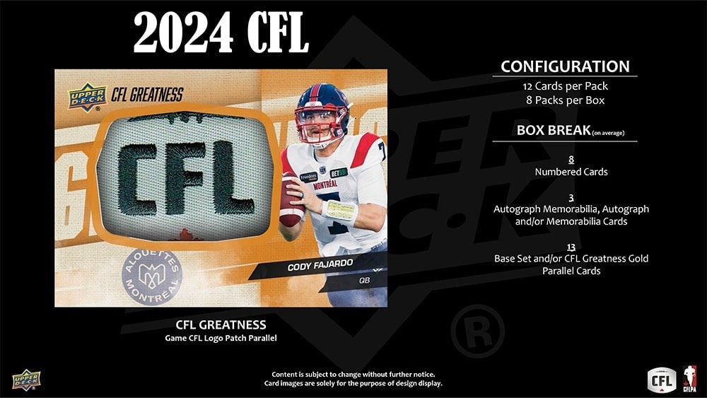 2024 CFL Football (Live Rip’N’Ship)