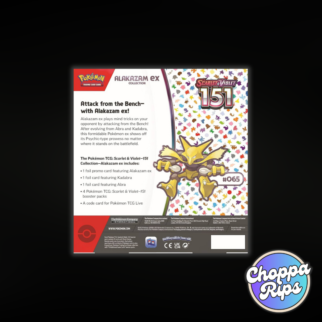 Pokémon Scarlet & Violet 151 Alakazam EX Collection (Live Rip’N’Ship)